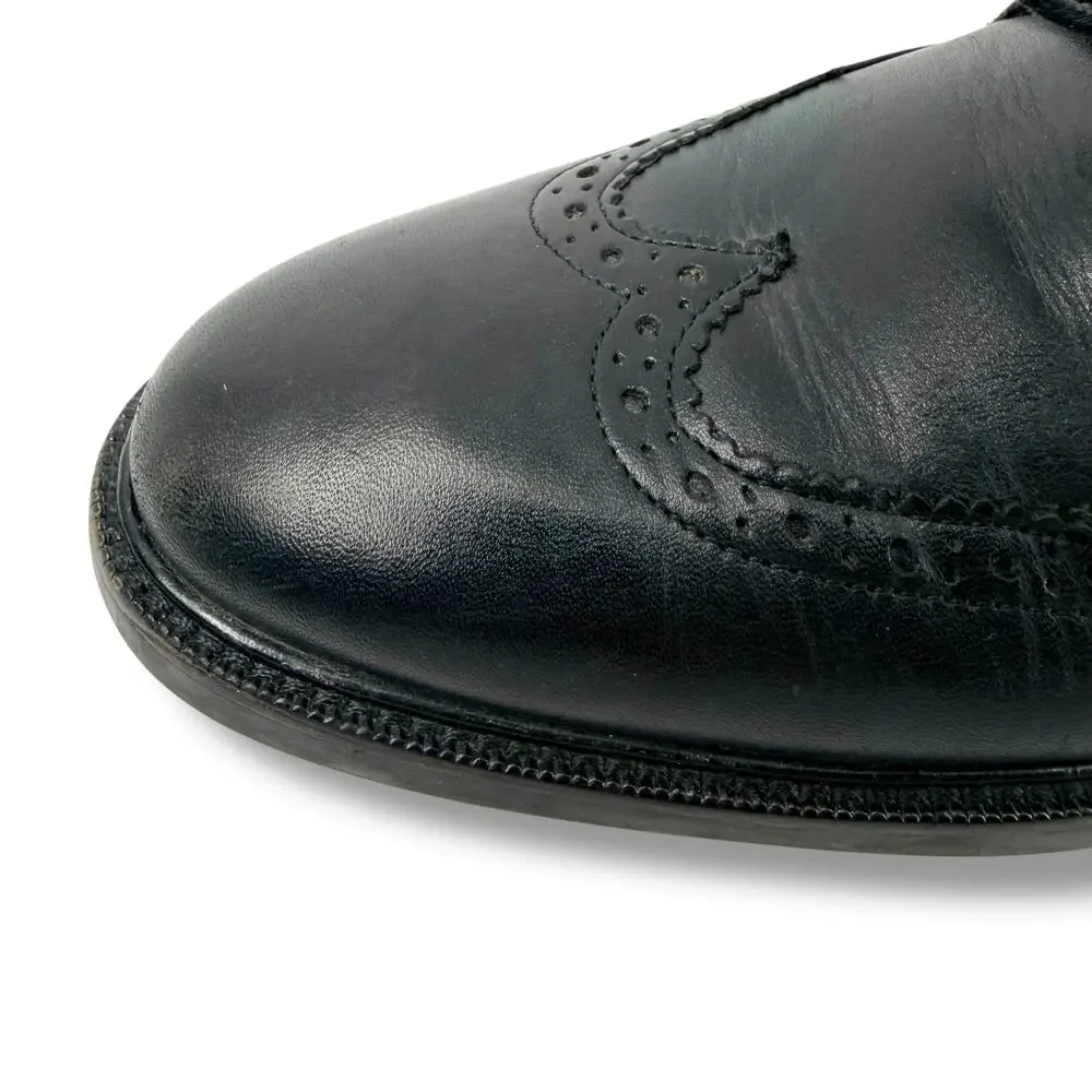 Cole Haan Grand OS Mens 8 Black Leather Wingtip Longwing Derby Dress Shoes